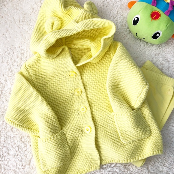 Teddy Knit Cardi and Bow Leggings - Picture 1 of 4